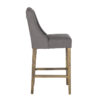 chaise de bar haute grise en lin confortable