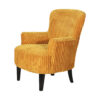 fauteuil velours jaune