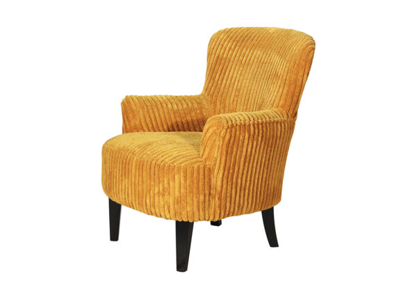 fauteuil velours jaune