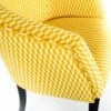 Petit fauteuil confortable TOMAS en tissu jaune
