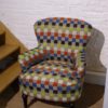 fauteuil tissu motif multico