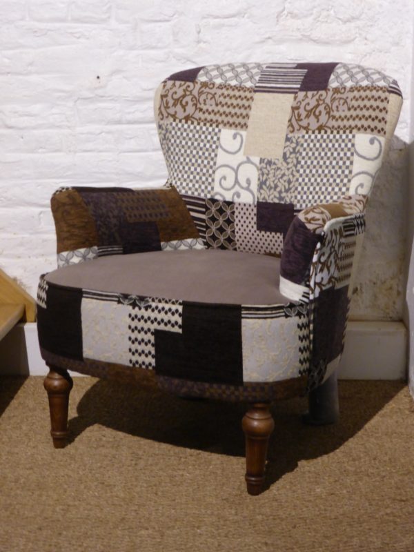 fauteuil tissu patchwork