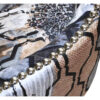 Fauteuil CONFORTABLE tissu motifs avec clous