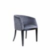 fauteuil moderne tissu bleu pieds noirs