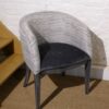 fauteuil moderne tissus gris