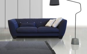 Canape HARMONY en version 2-3 places tissu bleu marine