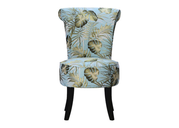 chaise fauteuil tissu bleu