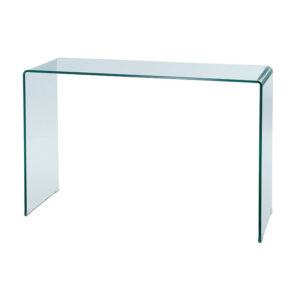 Console en verre trempé transparent 120cm