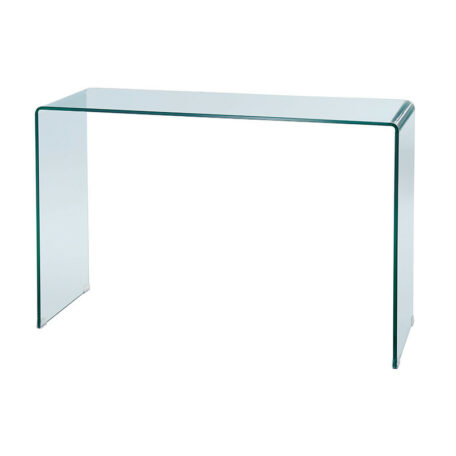 Console en verre trempé transparent 120cm