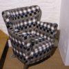 fauteuil moderne tissu gris