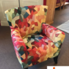 fauteuil confortable motifs avec couleurs