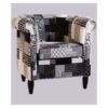 fauteuil moderne patchwork tissus