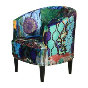 fauteuil motifs bleu
