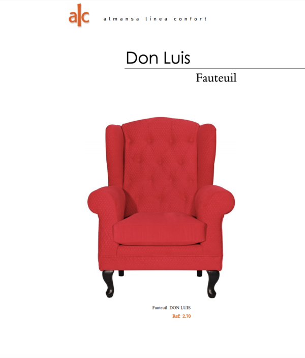 Fiche technique du fauteuil DON LUIS