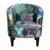 petit fauteuil colore bleu vert