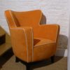 fauteuil tissu orange