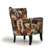 fauteuil original en tissu motifs avec couleurs