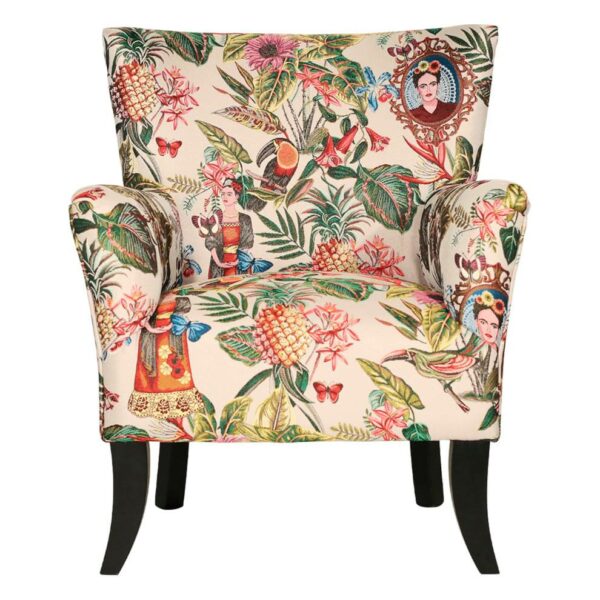 Fauteuil moderne ARIAM tissu Frida Kahlo design ALC