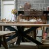 table sur mesure chene metal