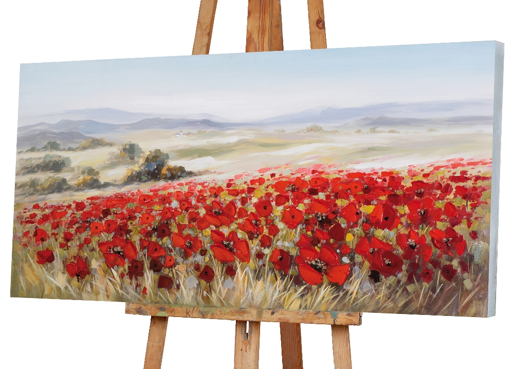 ▷ Tableau XXL Panoramique Coquelicots