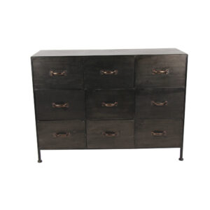 armoire-metal-noir-9-tiroirs-industriel-pomax-magasin-decoration-boisetdeco-cambresis-nord