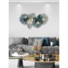 déco mur bleu or gris