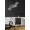 miroir avec ronds or