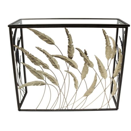 petit meuble entrée salon console noir or
