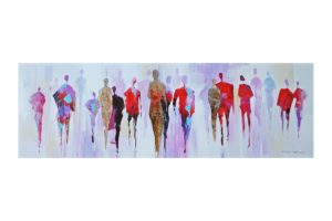 tableau-peinture-foule-colore-multicolore-metal-decoration-boisetdeco