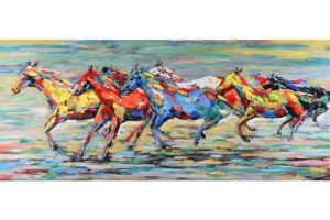 tableau-peinture-sur-toile-course-de-chevaux-multicolore-decoration