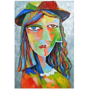 tableau peinture visage femme abstrait picasso