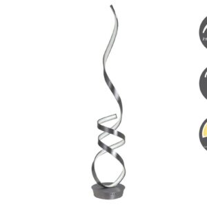 lampadaire design gris avec leds réglables