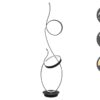 Lampadaire metal noir design leds intensite reglable lumiere douce tamisee
