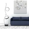 Lampadaire metal noir design leds intensite reglable lumiere douce tamisee