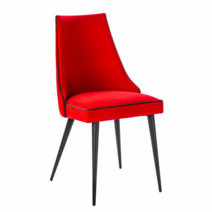 chaise tissu rouge