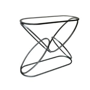 console anneaux pied metal gris original atypique