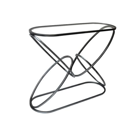 console anneaux pied metal gris original atypique