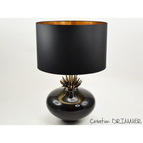 lampe-design-epine-noir-or