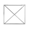 pied table acier argent chromé