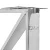 pied table acier argent chromé