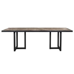 table industrielle chêne métal
