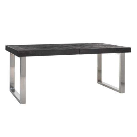 Table rectangulaire avec allonges Blackbone silver 