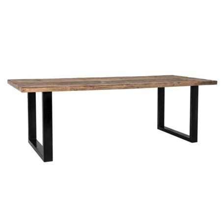 table indus plateua bois pieds metal