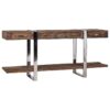 console bois brut et métal kensington