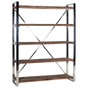 bibliotheque contemporaine bois et metal
