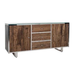 buffet-kensington-brillant-2-portes-3-tiroirs-bois-metal-acier-chrome-argent-richmond-interiors