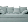 canapé confortable bleu gris