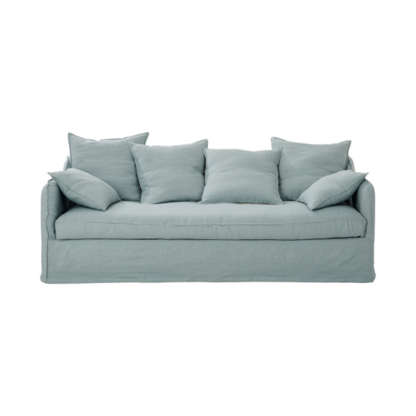 Canapé CAP FERRET de fabrication française avec dossiers multi coussin. Maison Home Spirit