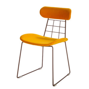 chaise design metal et tissu