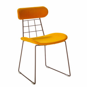 chaise design metal et tissu